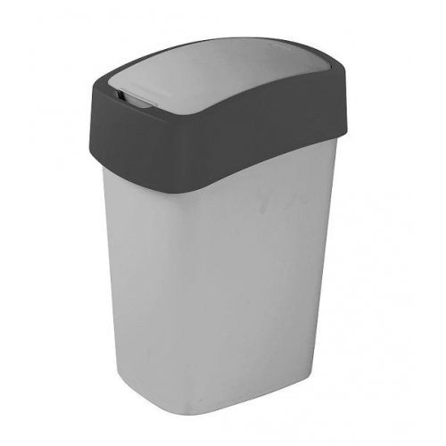 Curver Hinged Trash Can Pacific Flip 10l Gray 186133