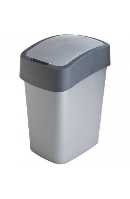 Tilting baskets - Curver Hinged Trash Can Pacific Flip 25l Gray 186157 - 