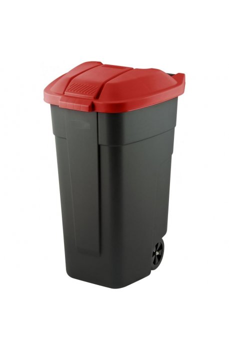 Waste sorting bins - Curver Trash Bin With Wheels 110l Red 214126 - 