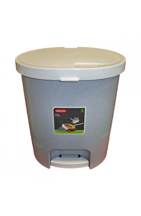 Pedal bins - Curver Dustbin With Pedal 25l Gray 175923 - 