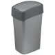 Tilting baskets - Curver Hinged Trash Can Pacific Flip 50l Gray 186181 - 