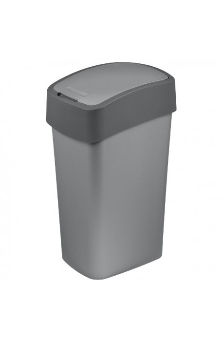 Tilting baskets - Curver Hinged Trash Can Pacific Flip 50l Gray 186181 - 