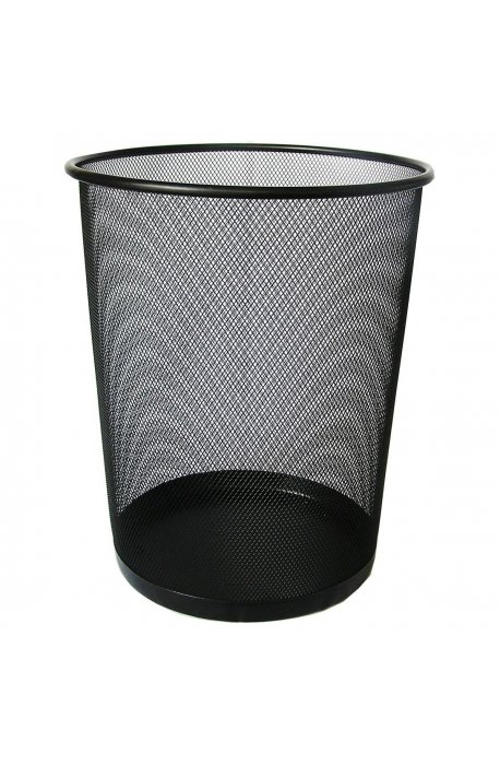Office baskets - Garbage Bin 20l Black Round Mesh F - 