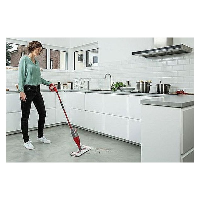 Mop With Sprayer 164014 Vileda Mops with a bar It has a 180 ° rotatable  head and a double-sided pad that allows you to clean a surface twice as  large as a