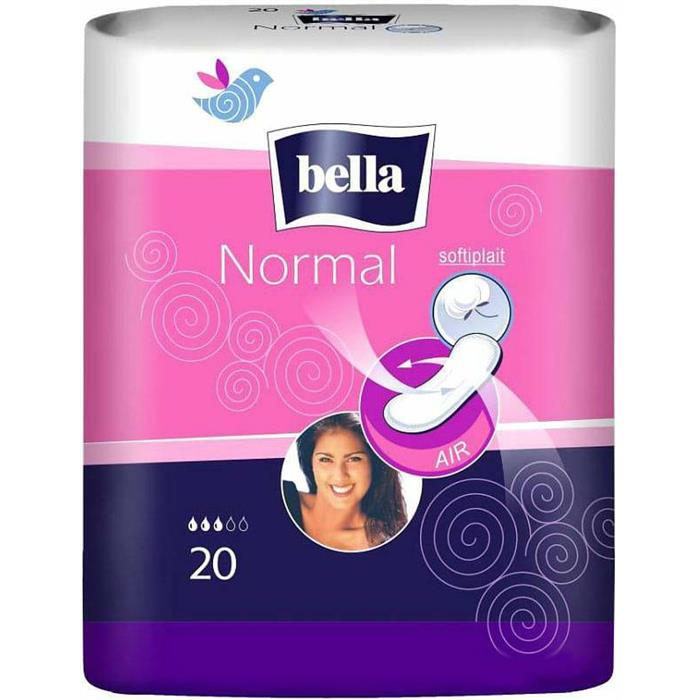 Wipes, sanitary towels - Podpaski higienieczne, krótkie, bez skrzydełek 20szt Bella Normal - 