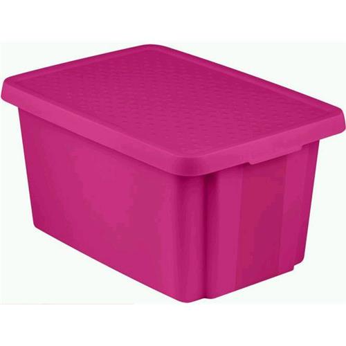 Curver Essentials Container 45L With Lid Pink 225416