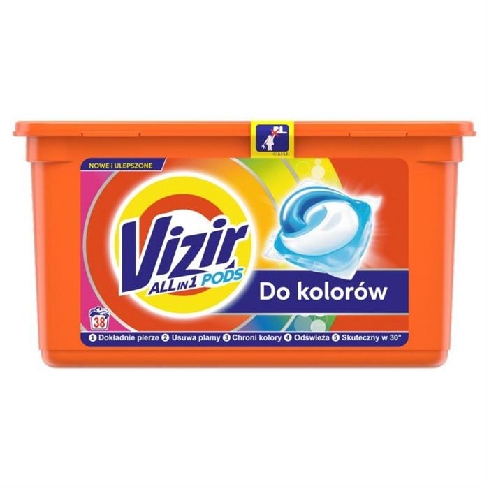 Washing capsules - Vizir Kapsułki do prania tkanin kolorowych 38szt - 