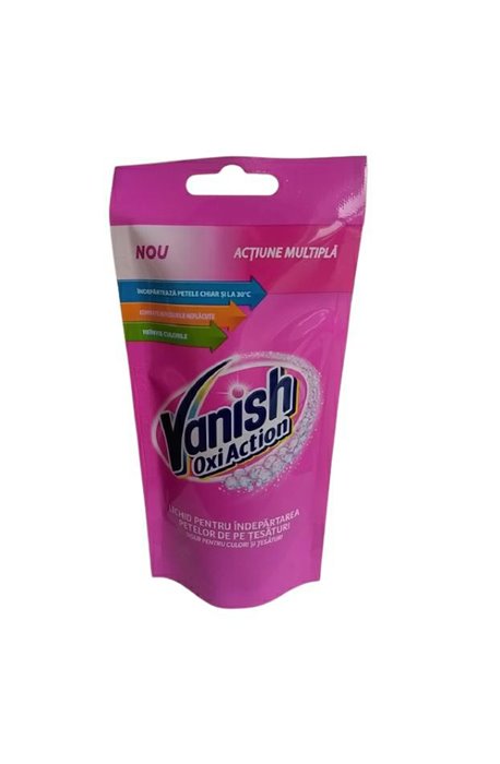 Fabric stain removers - Vanish Oxi Action Odplamiacz Liquid Pink 100ml - 