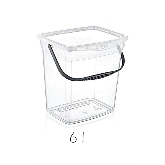 Powder containers - Pojemnik Na Detergenty Q-box 6l Transparentny 7122 Ch - 