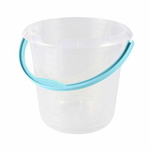 Keeeper Bucket With Mica Spout 10l Transparent With Turquoise Handle 1171