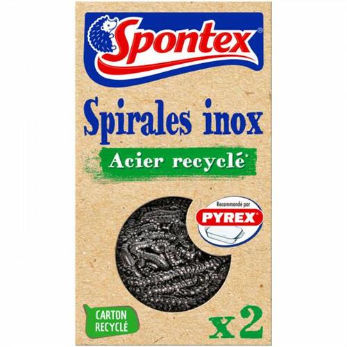 Spontex Spirales Inox Acier Recycle 2pcs 1950117..