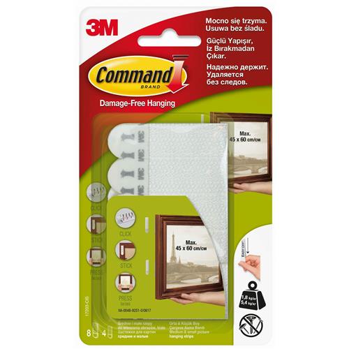 3M Command Picture Hooks Set of 8 Medium and 4 Small Sets 17203-CIS..