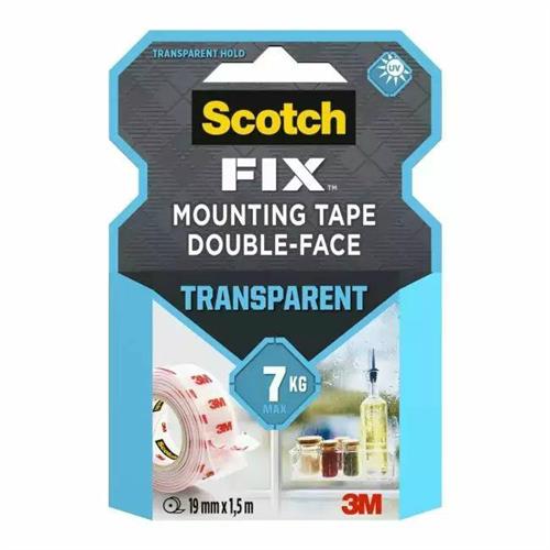 3M Scotch Mounting Tape Transparent Double Sided Indoor 1.5m...