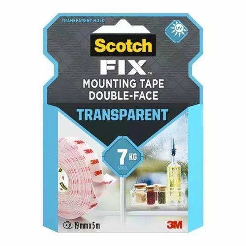 3M Scotch Mounting Tape Transparent Double Sided Indoor 5m...