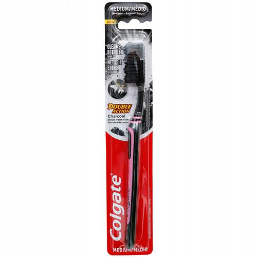 Colgate Toothbrush Double Action Charcoal Black Medium..