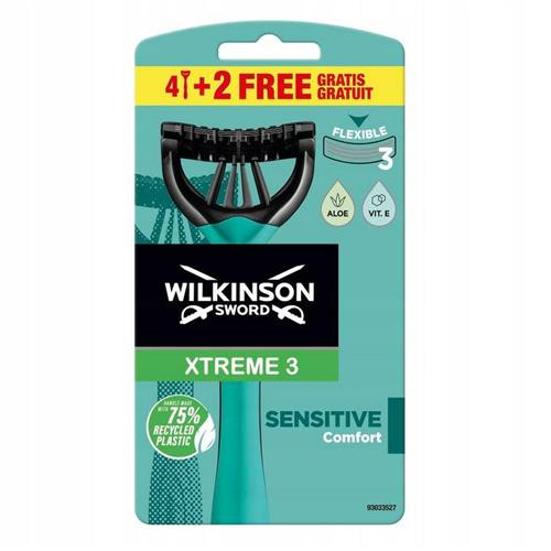 Wilkinson Disposable Razor Xtreme3 Sensitive 4+2..