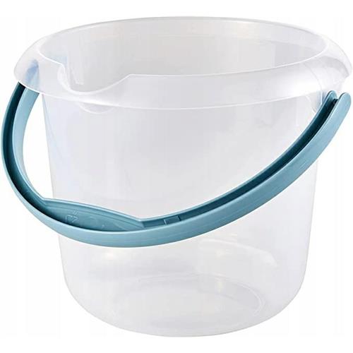 Keeeper Bucket With Spout Mika 5l Transparent With Turquoise Handle 1170